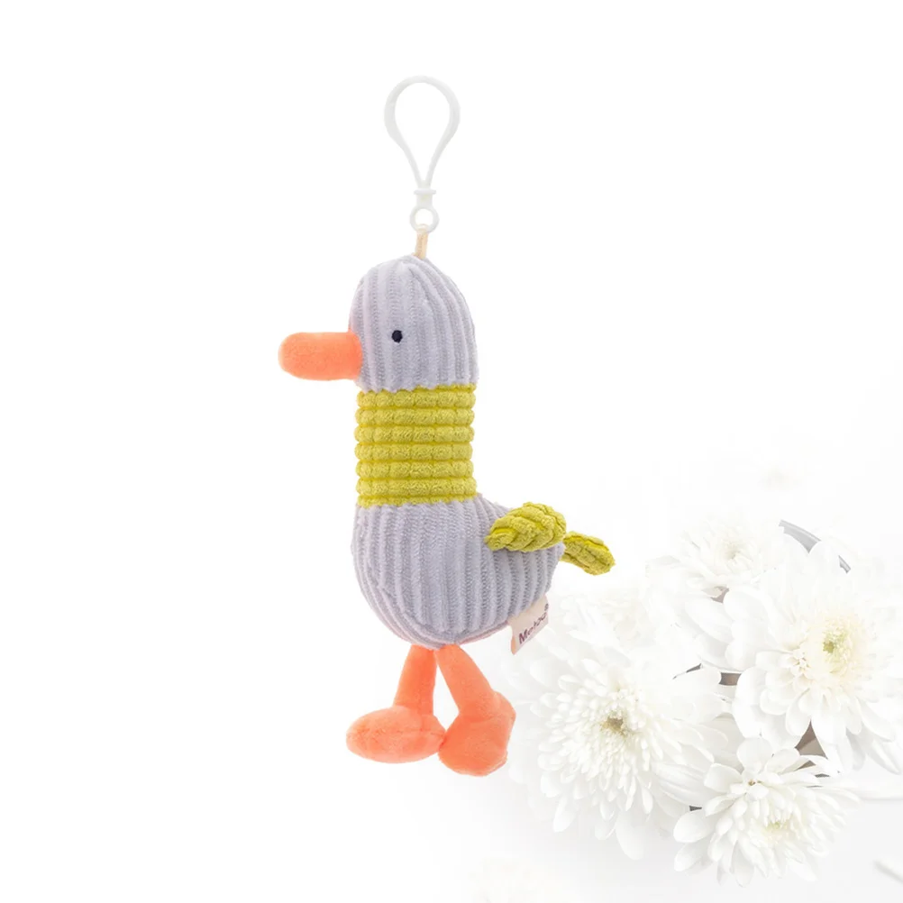1Pc Seagull Keychain Cartoon Plush Key Ring Lovely Hanging Pendant Key Chain Party Favor (Random Color)
