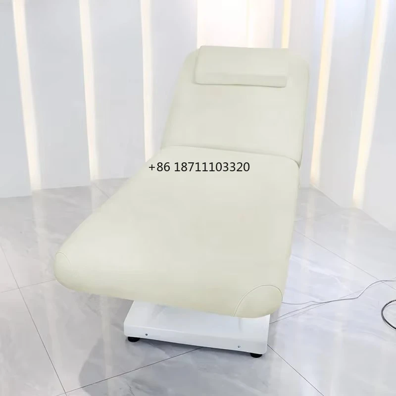 Single column soft massage beds facial beauty salon seat angle adjustment chair electric massage bed