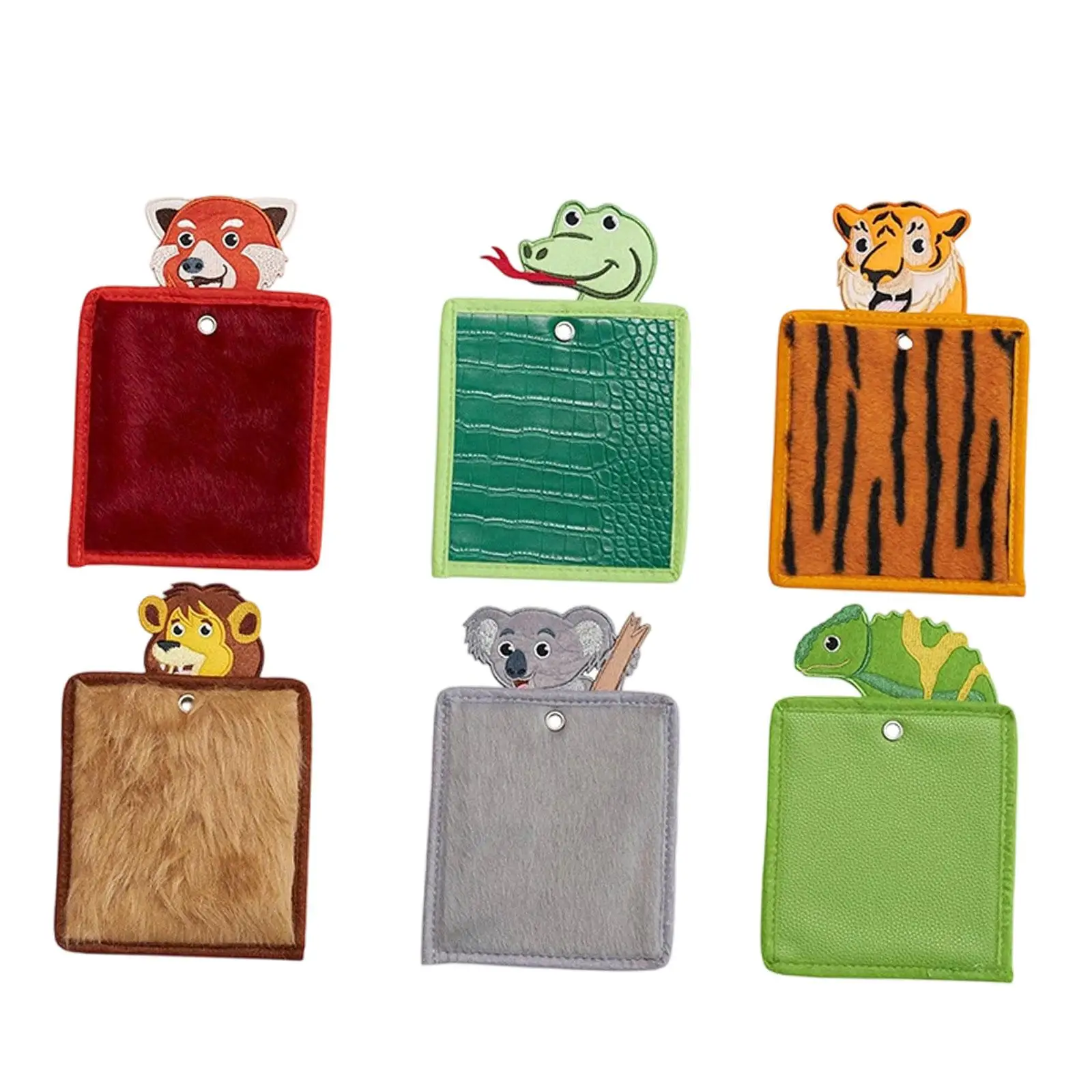 6Pcs Sensory Mats Tactile Sensory Toys Portable Animal Design Sensory Panel Sensory Pads for Children Playroom Home Classroom