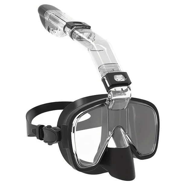 Panoramic 180° Snorkel Mask - Anti-Leak & Anti-Fog Half Face Scuba Diving Goggle for Snorkeling