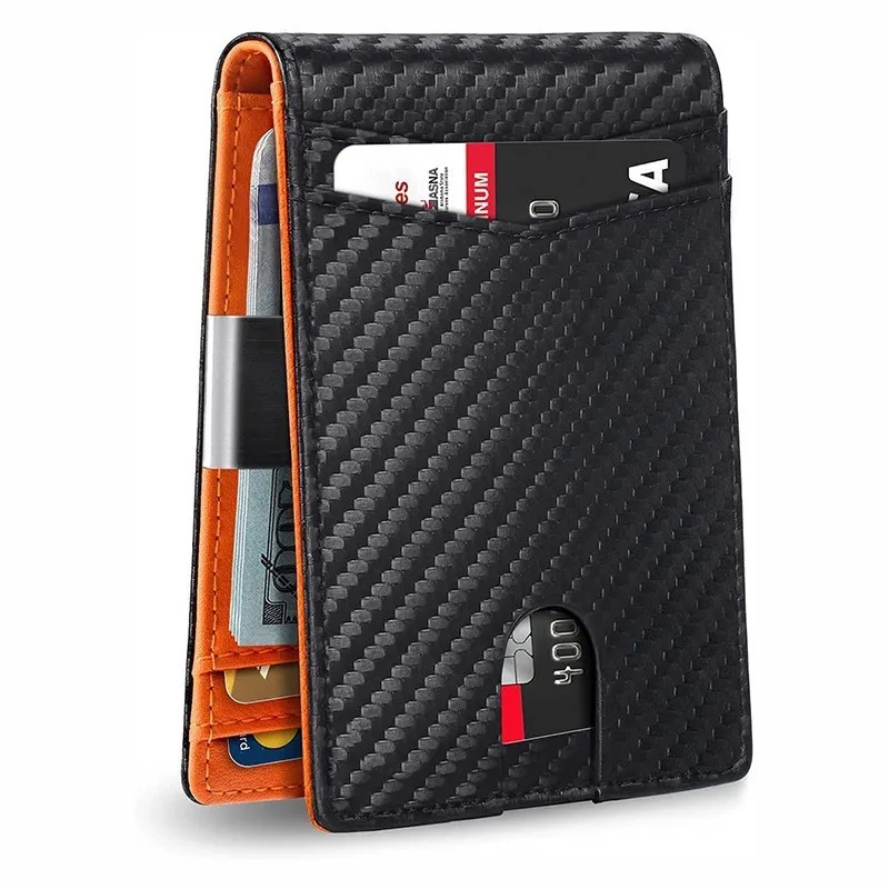 Synthetic Leather Wallet Credit Card Holder ID Card Holder Leather Bill Organizer