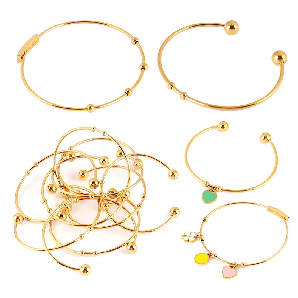 2pcsStainlessSteelBraceletOpenBraceletsJewelryAccessoriesDIY
