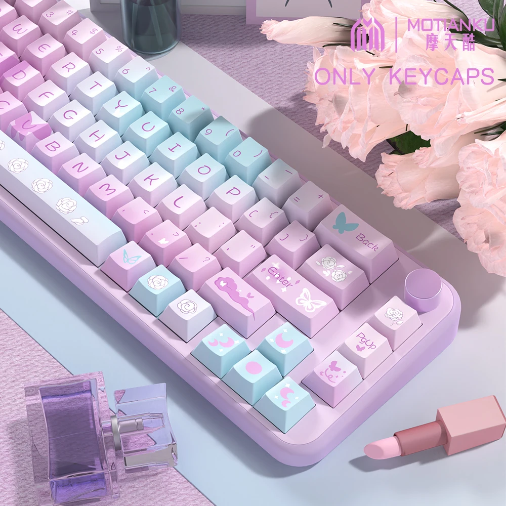 バタフライテーマのキーキャップ,メカニカルキーボード,チェリー