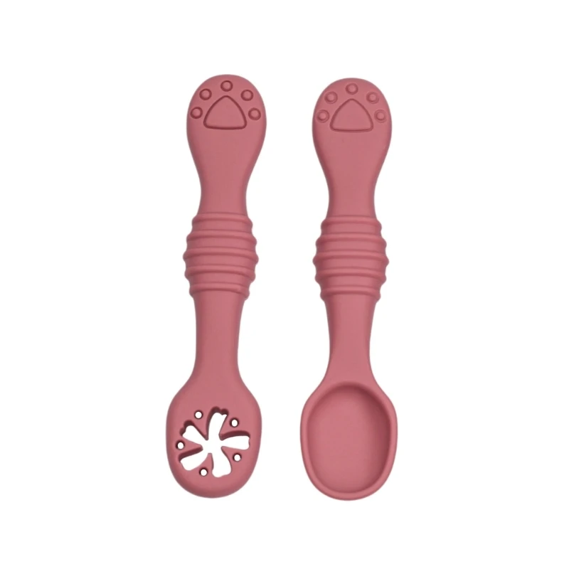

2pcs Infant Spoon Fork Set Solid Kids Cutlery Trainng for First Feeding