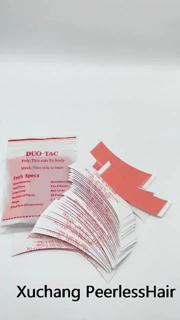 36 шт. красный Duo TAC Двусторонняя лента для парик клей дуга супер сильный клейкая