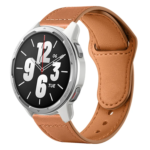 Correa De Cuero Vintage Leather Para Xiaomi Watch S1 Active Azul con  Ofertas en Carrefour