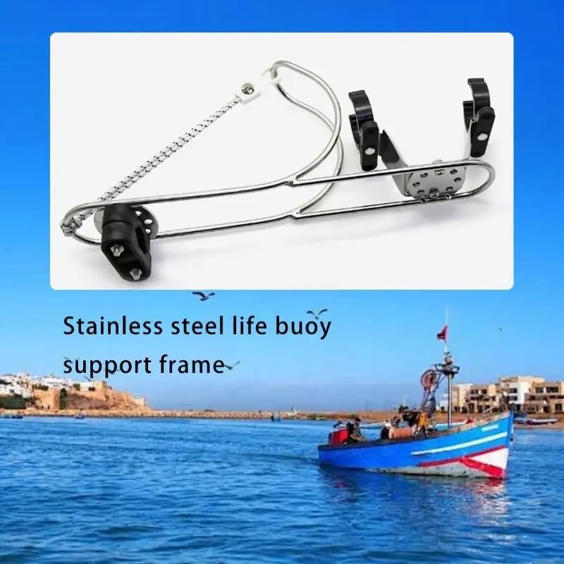 Marine Life Buoy Bracket Life Buoy Stand Steel Mount Stainless Steel Holder Rack For 22 Or 25mm