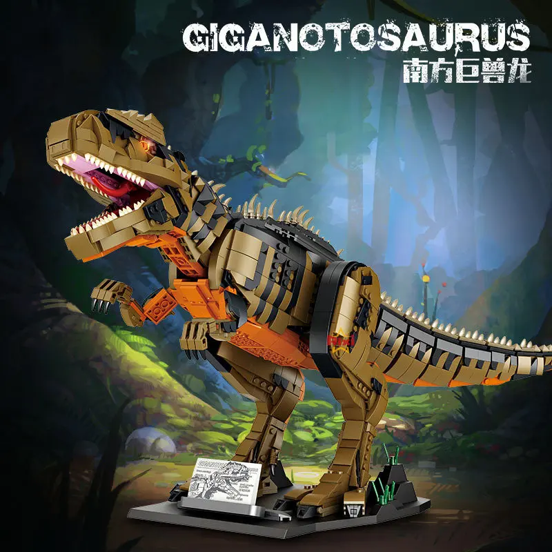 

1872PCS Giganotosaurus Park Dinosaur Building Block Model MOC Animal Series Deformed Dinosaur DIY Bricks Children Kids Toys Gift