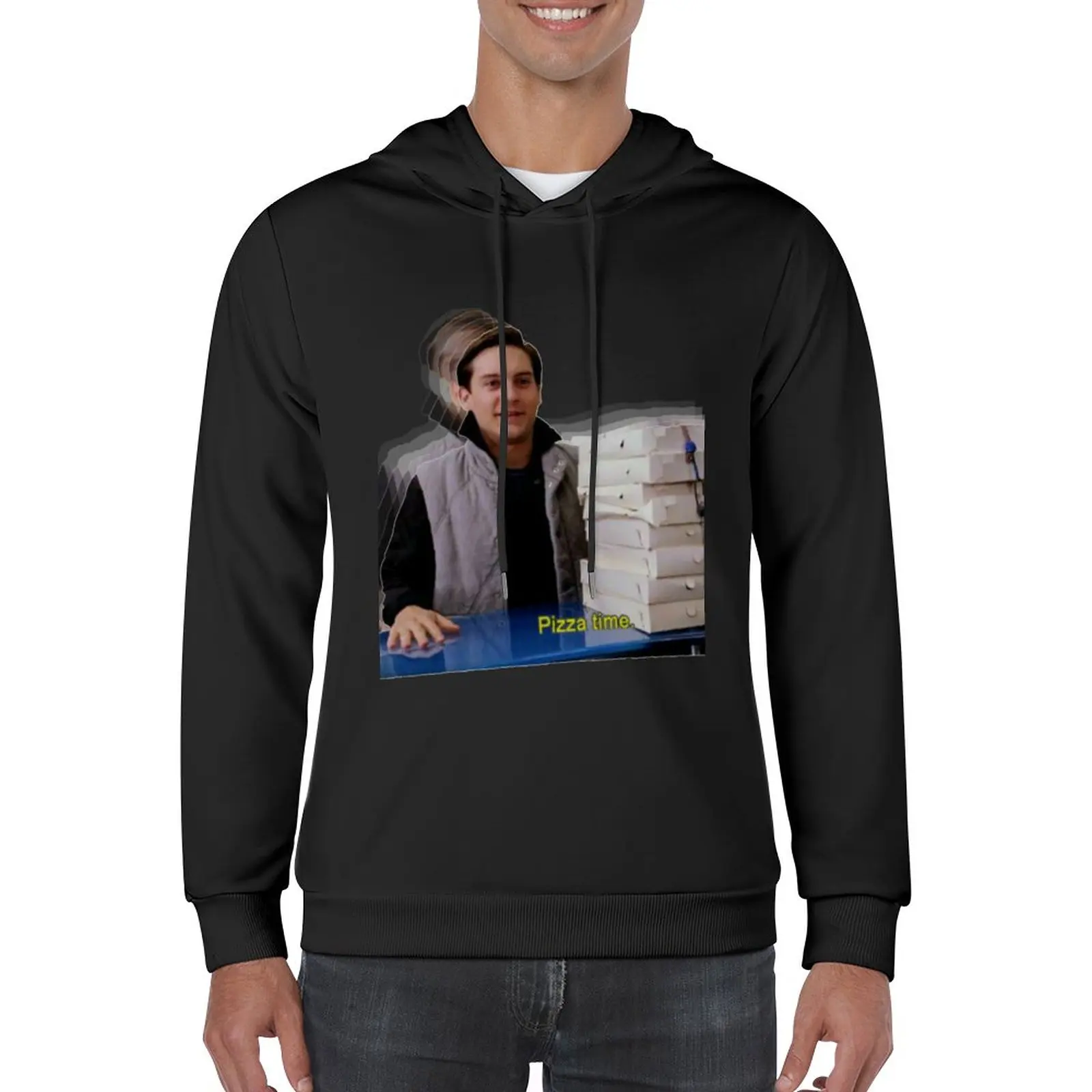 

New Pizza time! Pullover Hoodie blouse men's winter sweater japanese hoodie