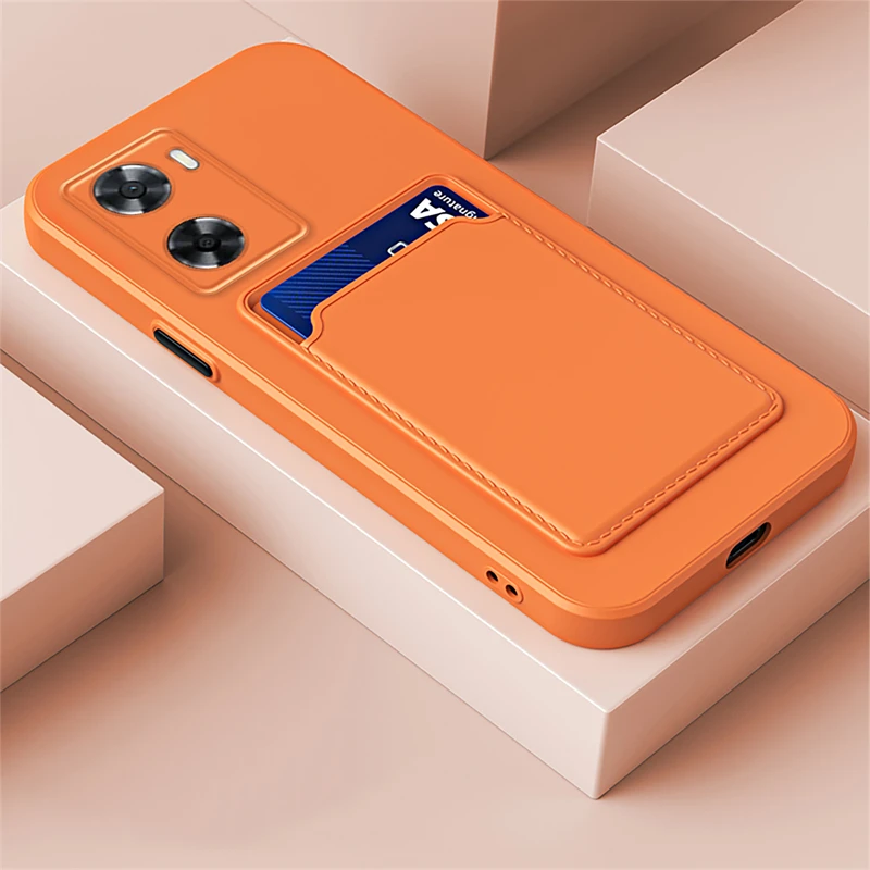 thumbnail image 1 of Liquid Silicone Card Holder Case For OPPO Reno 10 8 7 6 5 Pro Plus 8T 7 Z 5G Wallet Bag Case For OPPO A78 A94 A95 A98 A58 A38, 1 of 5