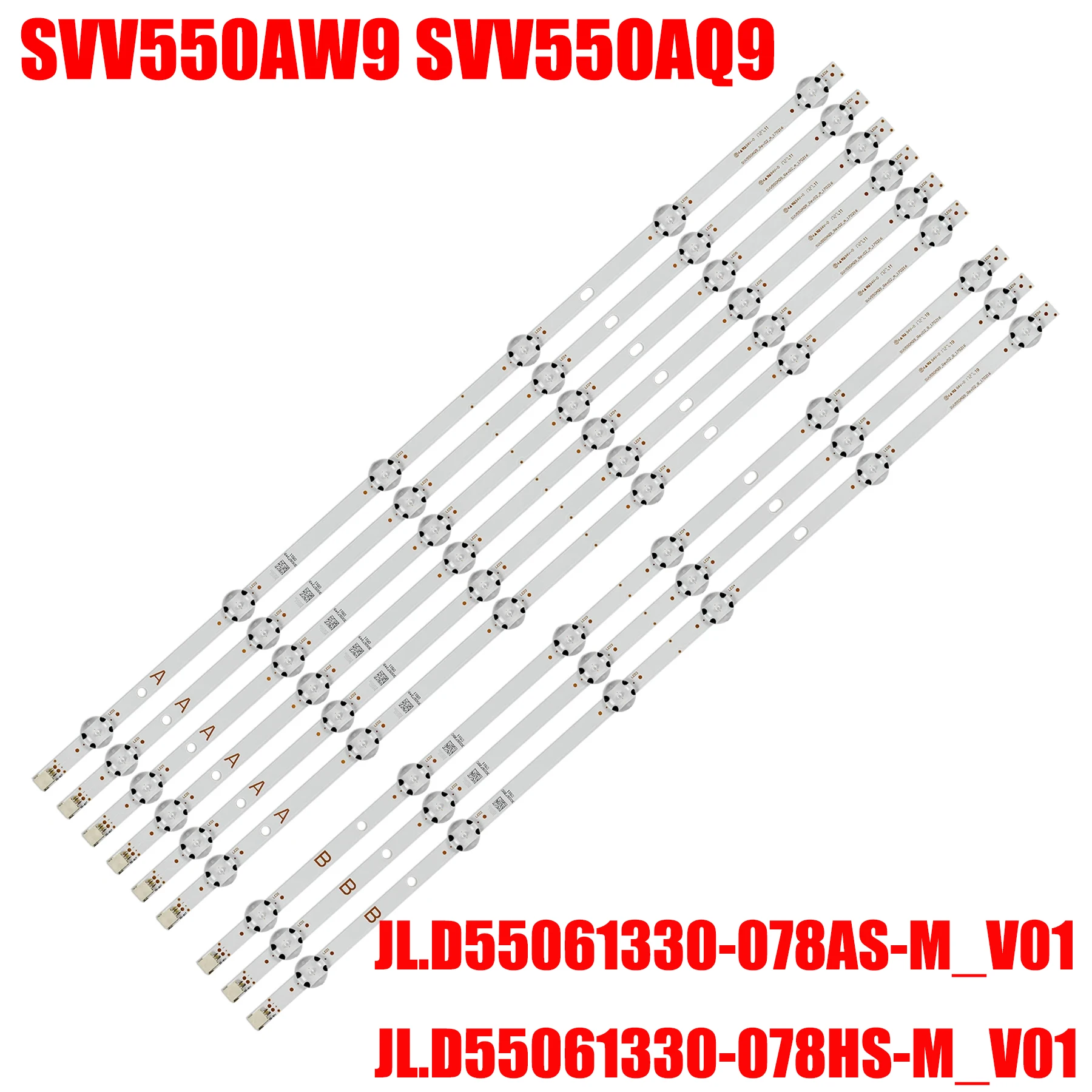 

9 pcs/Kit LED bar for Toshiba 55V5863DG 55T6863DB 55V5863DA 55VL3A6 55UD8400 TX55GXW584 55HK25T74U L55UE19 SVV550AQ9 A B