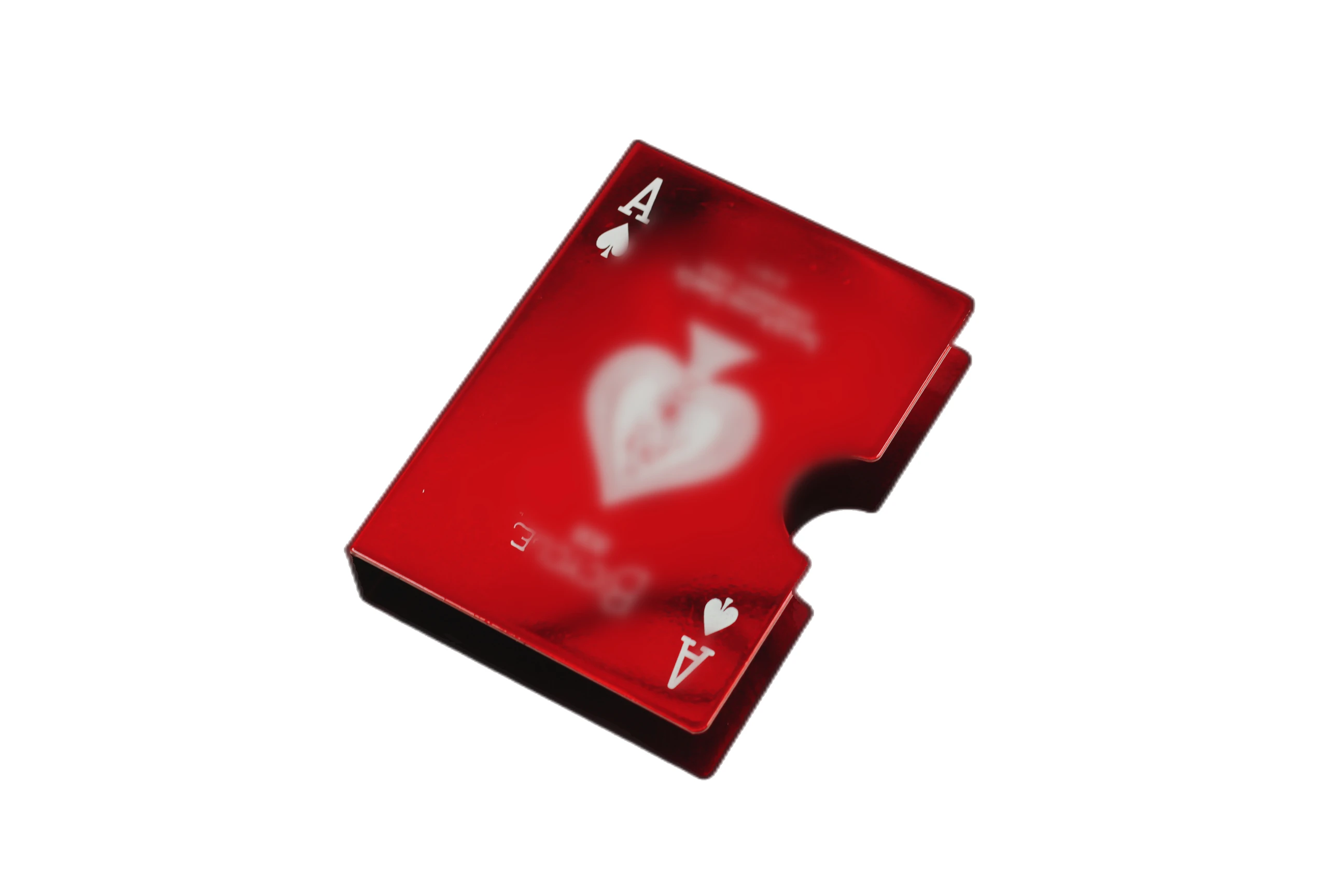 Fermacarte Magico In Alluminio Per Carte Da Gioco - Super Duro E Professionale (Colore: Rosso)