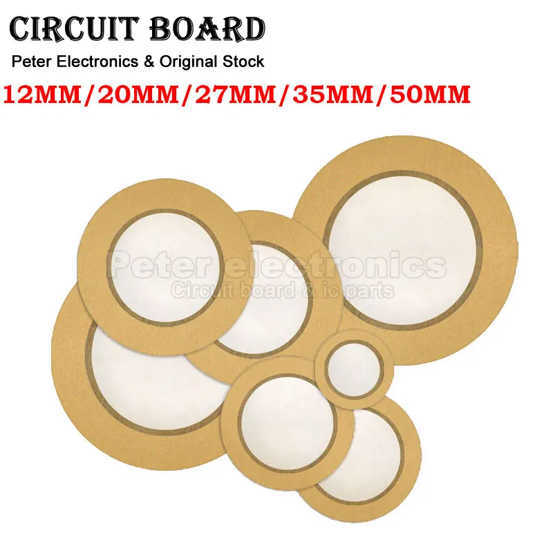 Piezo Buzzer Electronic Buzzer Piezoelectric Piezo Ceramic Wafer Plate Element For Buzzer Loudspeaker Diameter 12mm 18mm 20mm 27mm 30mm 35mm 50mm 5-10PCS