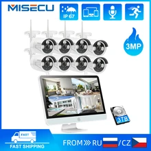 

MISECU Security Camera System 8CH 3MP 12inch Wireless Monitor NVR Kit Outdoor Wifi CCTV Camera Kit Video Surveillance IP Camera