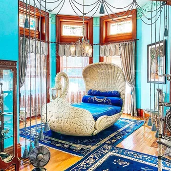 Chinese Style Bedroom Bed Nordic King Size Double Tatami Soft Design Comfortable Bed Fashion Cama Solteiro Library Furniture