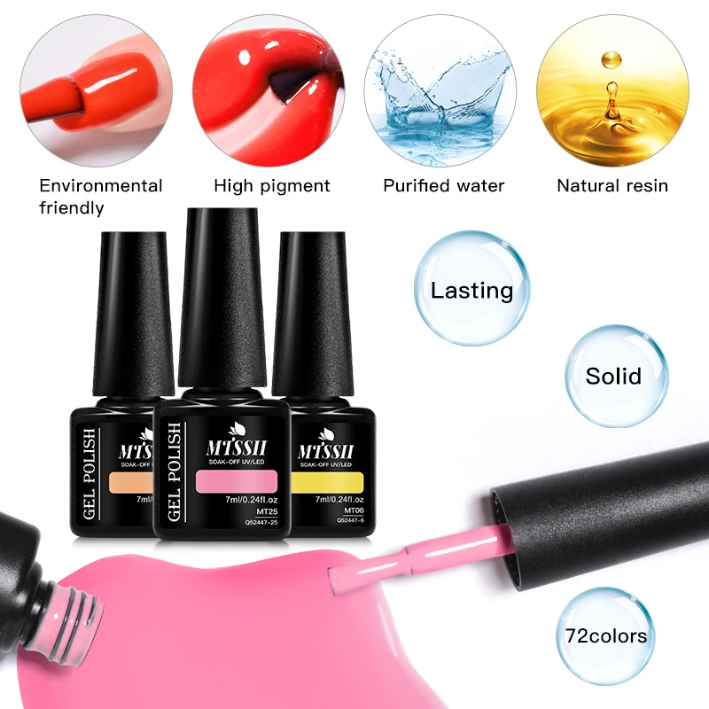 6PCS Macaron Gel Nail Polish Spring Summer Candy Set Pink Blue Color For Manicure Semi Permanent Soak Off Nail Art Gel Varnish 4