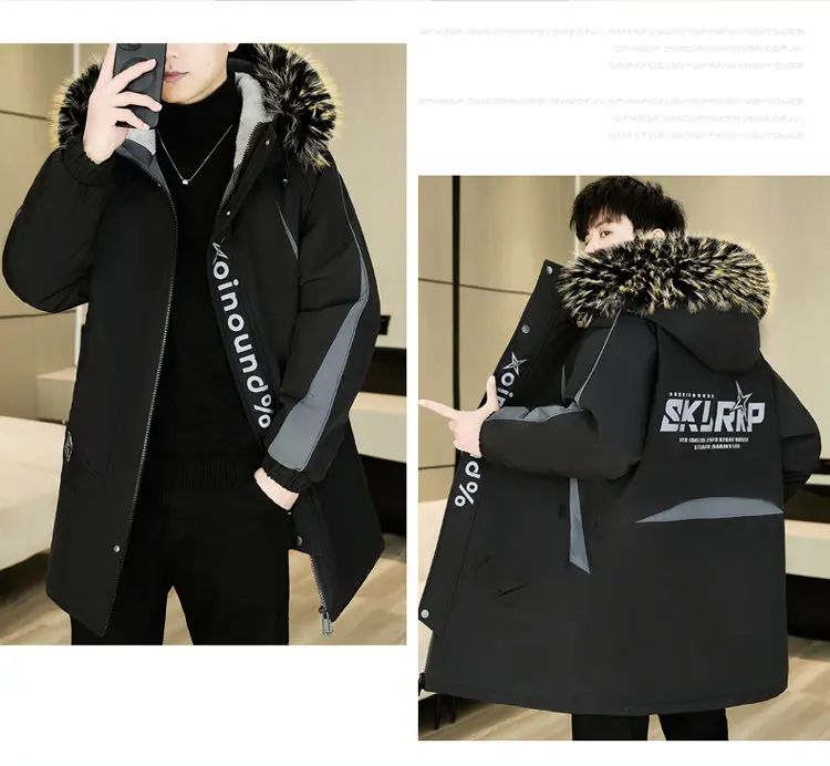 Mode Abnehmbare Pelz Kragen Mit Kapuze Fleece Verdicken Jacken Winter Plüsch Warme Mittellange Mäntel Outwear Winddicht Parkas Kleidung – Detail 19