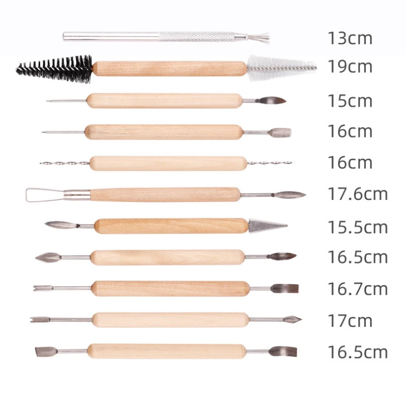 37pcs Pottery Clay Sculpting Polymer Clay Tools Silicone,sculpture Carving  Knife Clay Sponge Pill Stick