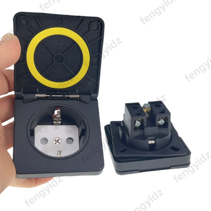 Enhanced Waterproof Electrical Safety Socket with Concealed Cover