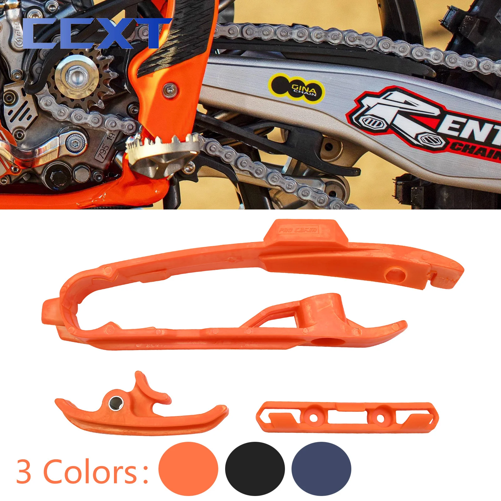 MotorcycleBrakeHoseClampChainSliderSlidingPieceGuardKitFor