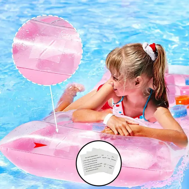 10Db Javító Tapaszok Magas Viszkozitású Vízálló Átlátszó Tpu Szalag Ön Adagoló Felfújható Játék Medence Úszó Javítások - Image 2