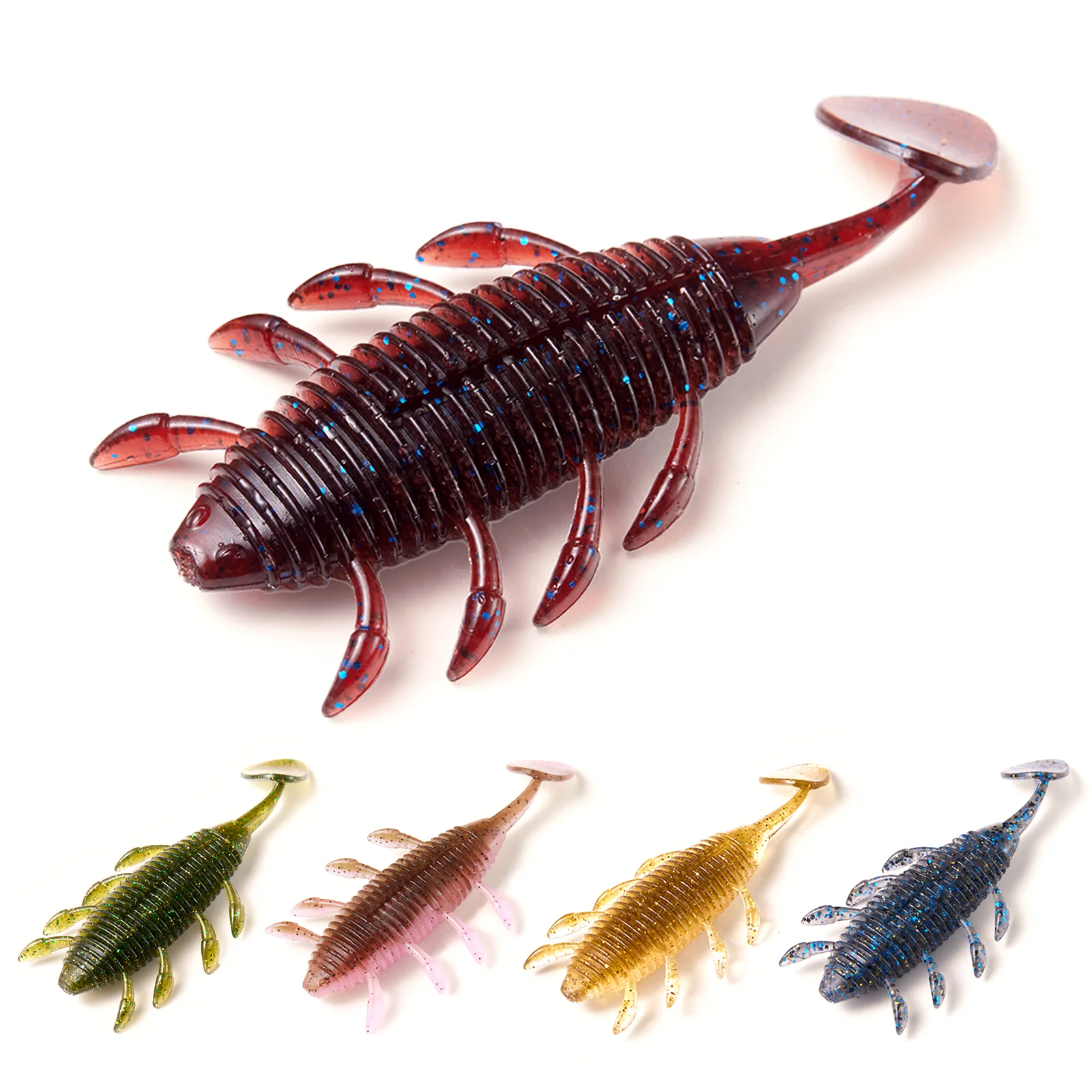 Soloking 6 teile/los Angel köder Kit Soft köder 8,3g 83mm Fett wanze für Bass Fishing Fishing Soft Bait Swimbait