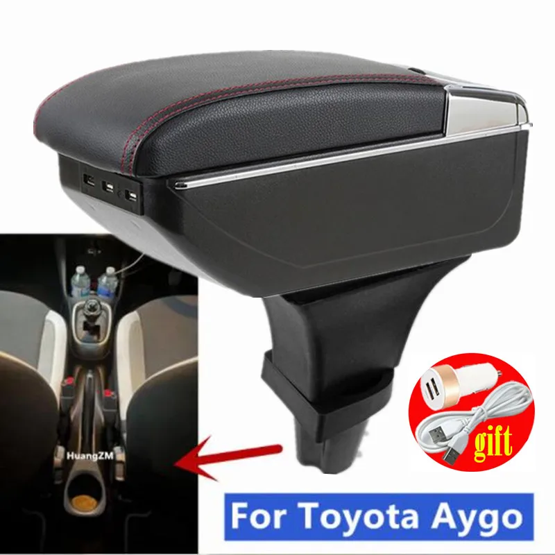 For Peugeot 108 Car Armrest Box Central Storage dedicated Retrofit with USB Car Accessories center console armrest,car armrest box,armrest box
