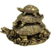 4"L X 2.5" W X 3"H Feng Shui Three Tier Tortoise ( Three Generation Turtle) Statue Home Decor for Healthy andLongevity 1