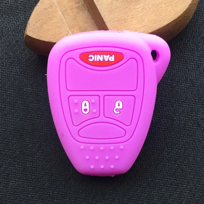 Car Key Shell Cover Silicone Remote Car Key Shell Cover For Chrysler 300 Dodge Caliber for Jeep Patriot Pacifica Liberty 2 + 1 3 Buttons Fob Key Case key case cover,key case,car key shell,remote control case cover