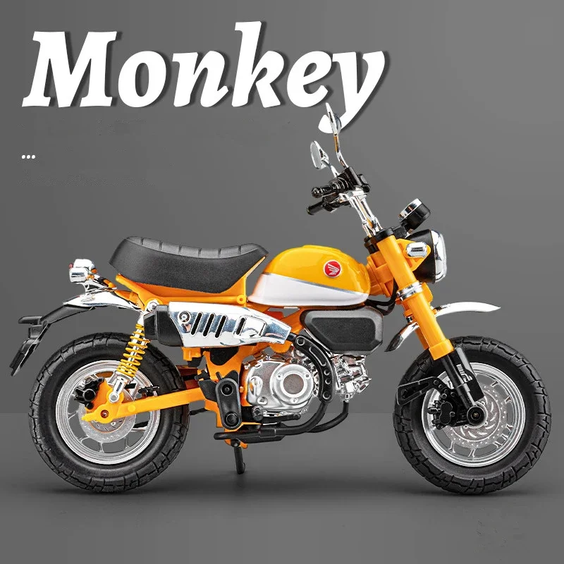 

1:12 Honda Monkey 125 модель спортивного мотоцикла из сплава, литая модель уличного гоночного мотоцикла, имитация звука, детские игрушки, подарок