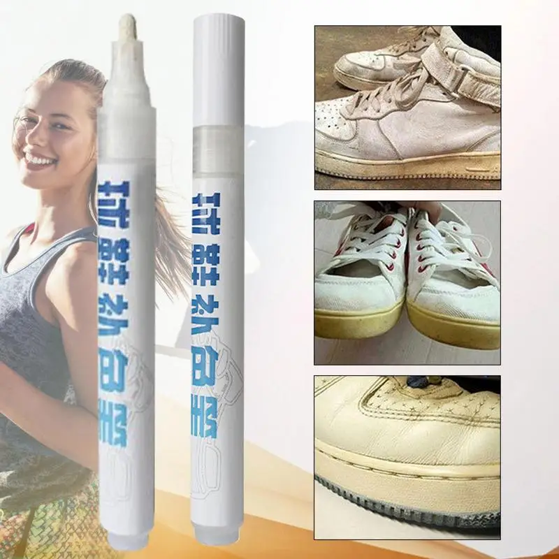 Shoe Whitener For Sneakers Shoe Whitener Pen Sneaker Care For Canvas Leather Marker Pen