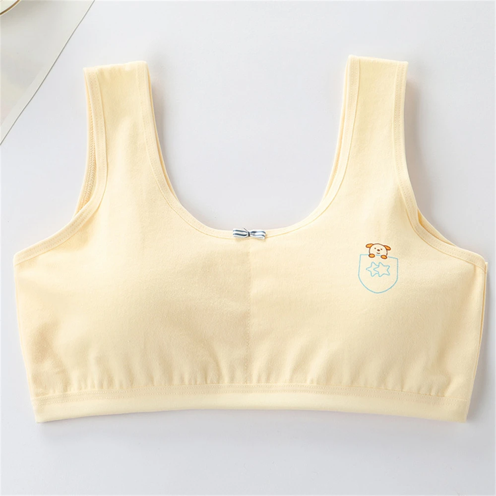 Small Vest Pure Cotton Bra Products Underwear For In The Development Period Of Elementary School Students 8-9-12-16 Years Old