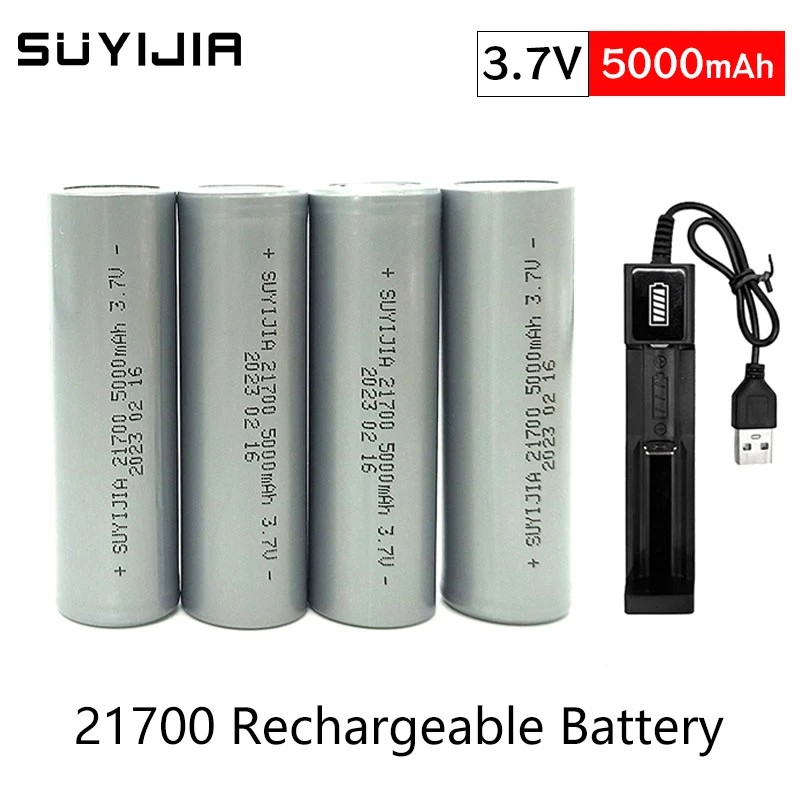 3.7V 5000Mah 21700 Batteria Ternaria Batteria Al Litio Fai Da Te Bicicletta Elettrica Celle Agli Ioni Di Litio Di Grande Capacità Batterie Ricaricabil