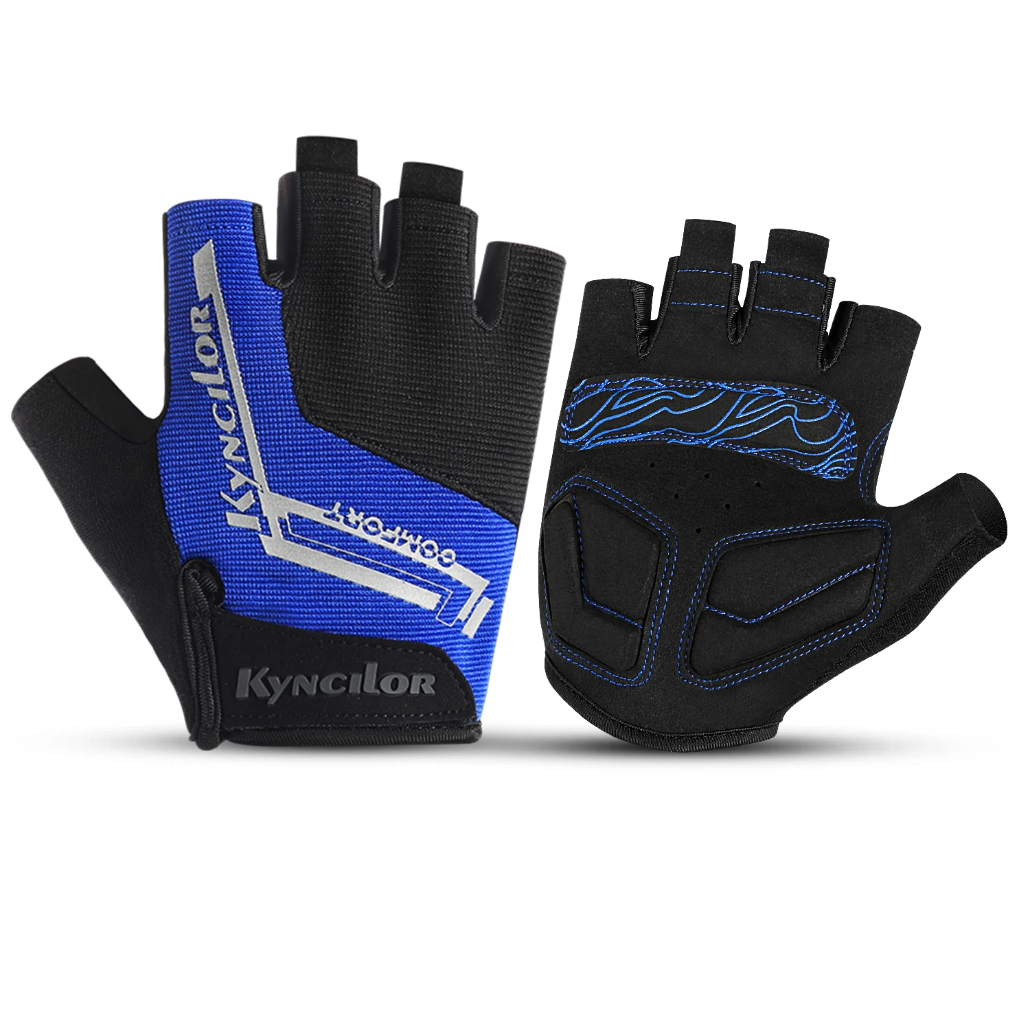 

Sports Cycling Gloves Breathable Anti-slip Half Finger Bicycling Gloves Shockproof Mountain Bike Gloves for MTB Fitness Training