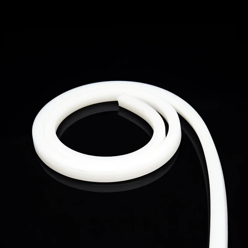 5mm x 5mm/10mm/15mm/20mm/30mm High Temperature Resistant Solid Silicone Rubber Sealing Strip Weatherstrip