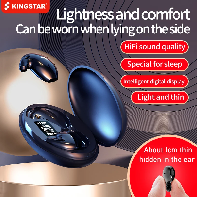 

KINGSTAR TWS Bluetooth 5.1 Earphones Wireless Headphones Stereo Noise Reduction Earbuds With Mic Gaming Headset Long Stanbdy