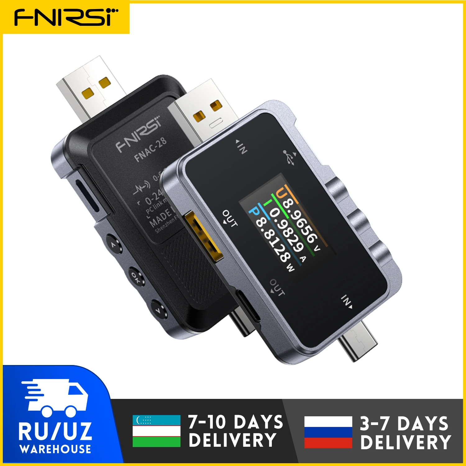 Enhanced USB Tester, Digital Voltmeter and Ammeter, 2-in-1 Type-C Meter