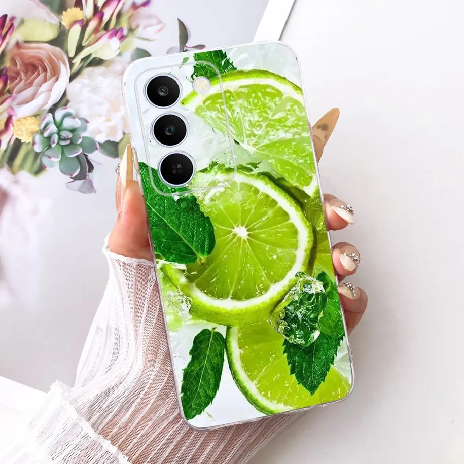 Floral Bow Bumper Soft Silicone Clear Phone Case Cover