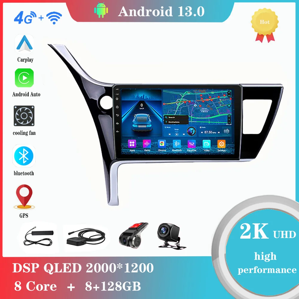 

Android 12.0 For Toyota Corolla 2017-2019 Multimedia Player Auto Radio GPS Carplay 4G WiFi DSP Bluetooth