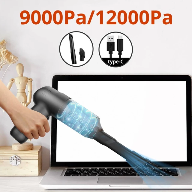 12000Pa potente aspirapolvere senza fili ventilatore senza fili portatile  aspirapolvere senza fili PC Laptop tastiera per auto casa auto - AliExpress