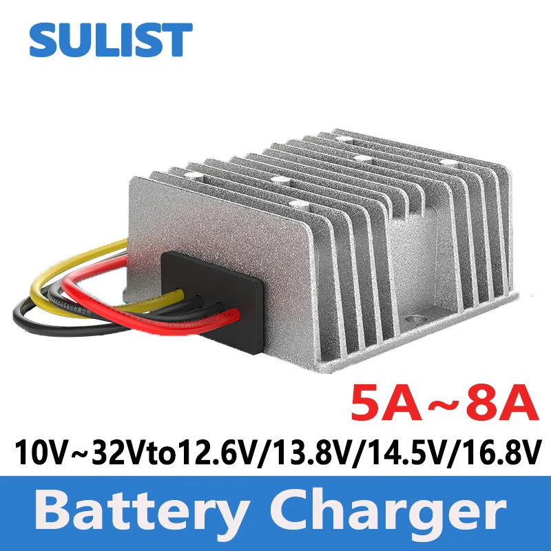 9-35V to 13.8V 12.6V 14.5V 16V5A-8A 12V Lithium Battery Charger Dual Battery System Boost Step-down DC Lead Acid Battery Charger ebc b20h 12v 72v lead acid lithium battery pack capacity tester can be connected to an external charger and discharge meter 20a