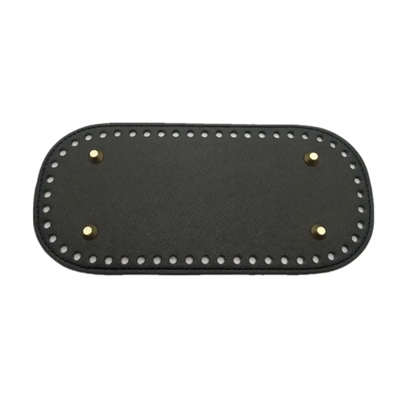 Oval Long Bottom For Knitted Bag Pu Leather Bags Accessories Handmade Bottom Solid Color Diy Crochet Bag Accessories 22*10cm