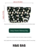 Embroidered Daisy Flower Floral Cosmetic Bag Portable Travel Bag Carry On Makeup Bag Skin Care Bag Toilet Bag Gift Box Women 6