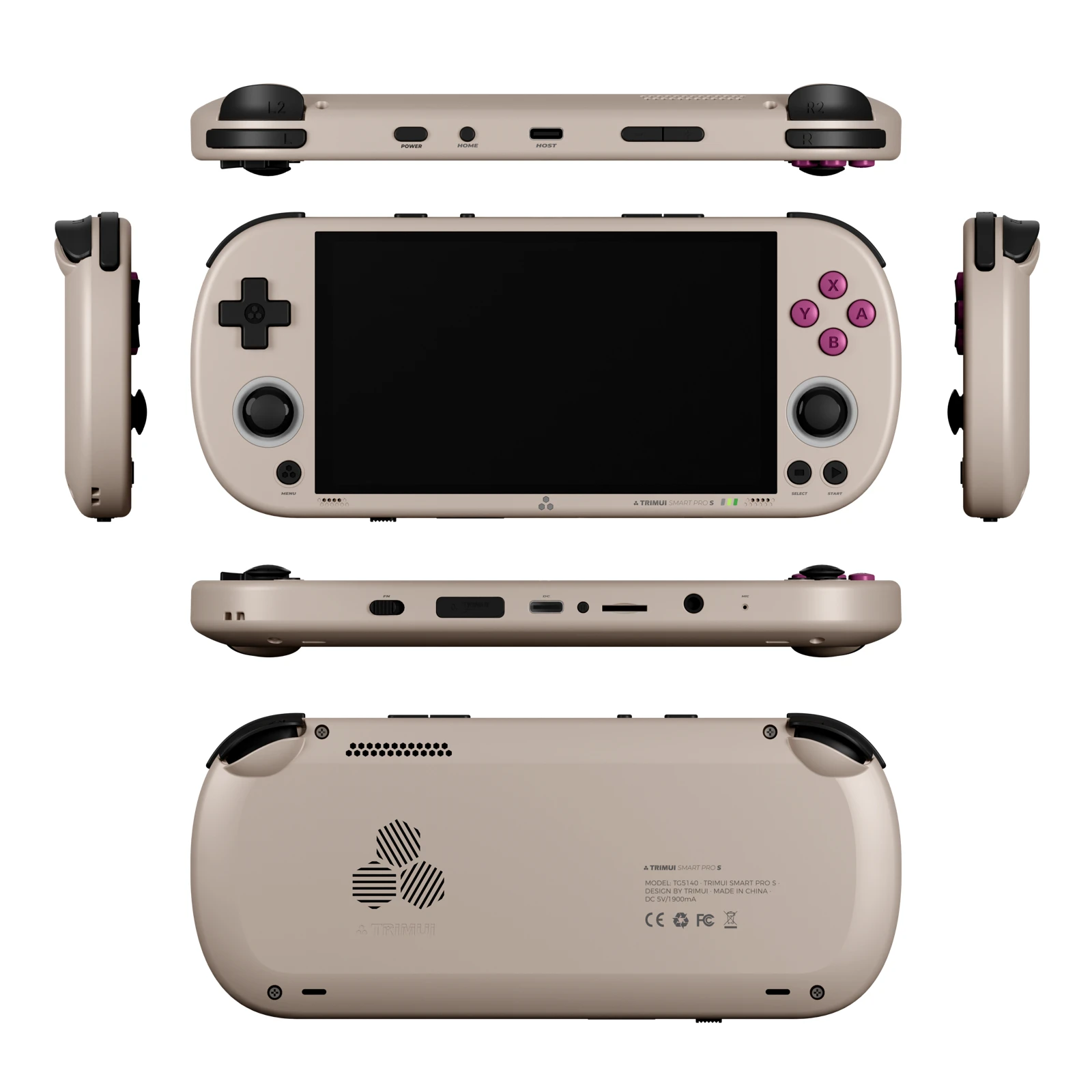 TRIMUI SMART PRO S Open Source Linux Portable Gaming Console 4.96" 1280x720 IPS Allwinner A523 TMR Joystick RGB LED_voghion.com