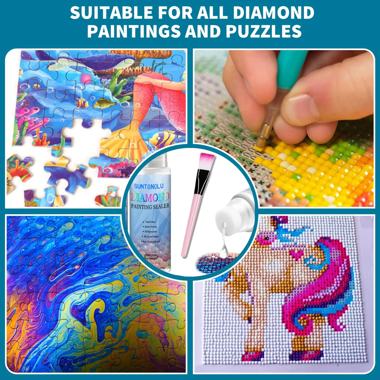 Diamond Painting Sealer 3-Pack 360ML 5D Diamond Painting Glue Sealer  Diamond Art