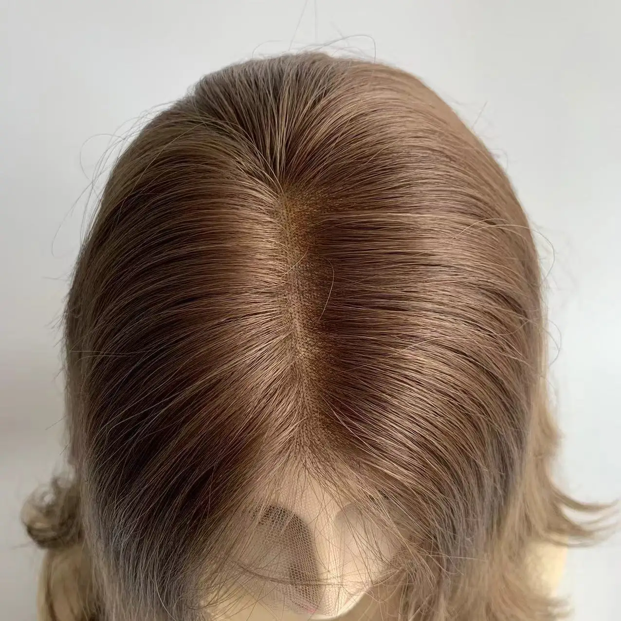 Brown Highlight HD Lace Jewish Wig For White Women European Virgin Human Hair HD Lace Top For Thinning Hair