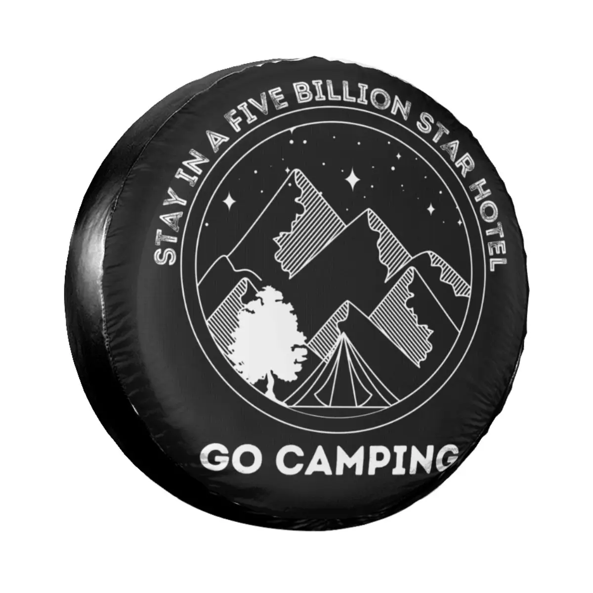 Camping Happy Place Spare Tire Cover Weatherproof Dust-Proof Hiking Mountain Wheel Covers for Suzuki Mitsubish 14" 15" 16" 17" best car covers Car Covers