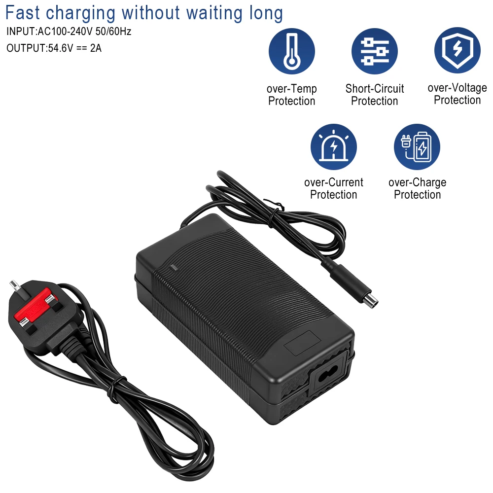 54,6 V 2A Ladegerät Kompatibel mit Für Xiaomi 5 Elektrische Roller Ladegerät Power Adapter AU/US/EU/UK Stecker Ersatzteile – Detail 2