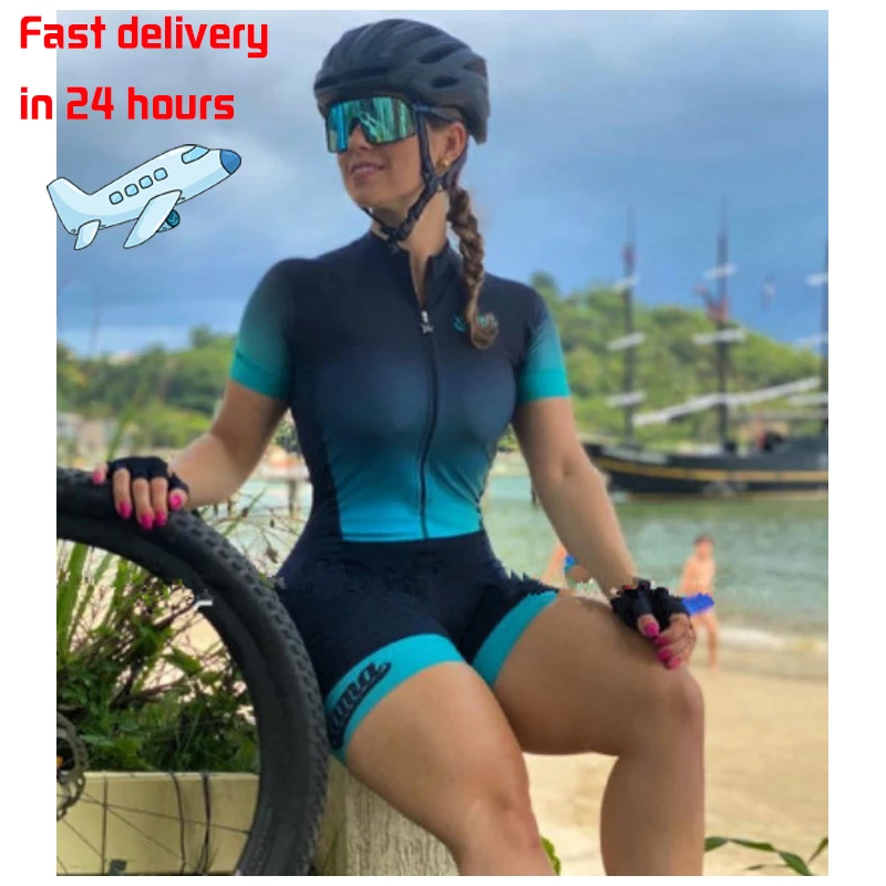 2023 Pro Women's Triathlon Short Jersey Sets Skinsuit Maillot Ropa Ciclismo Bicycle Mujer Bike Clothes Go Jumpsuit