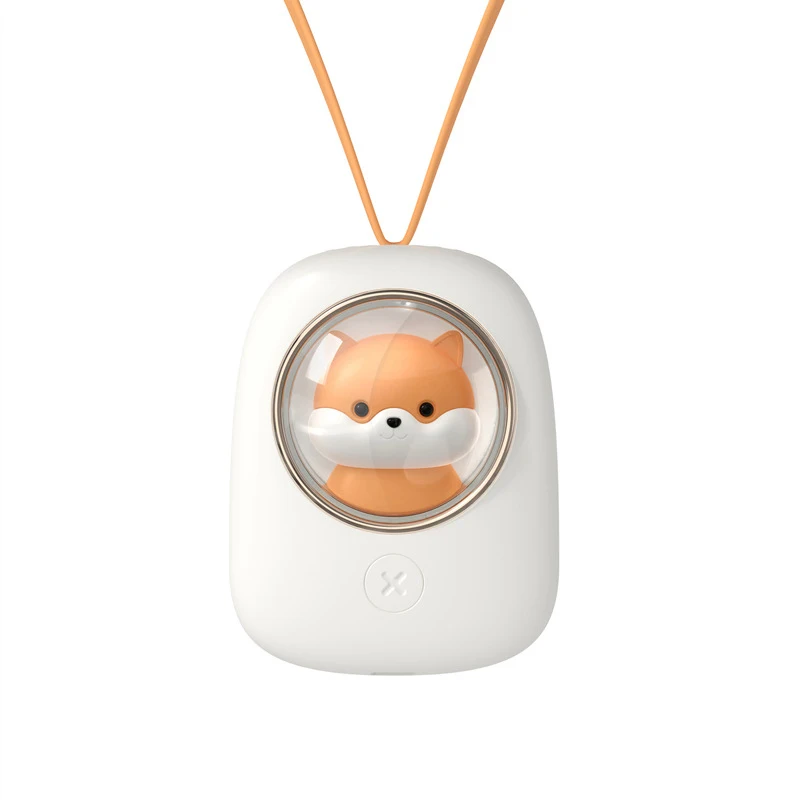 귀여운 행잉 넥 선풍기 여름 에어 쿨러, USB 충전식 음소거 선풍기, 야간 조명, 블레이드리스 냉각 팬, 소형 선풍기 선물